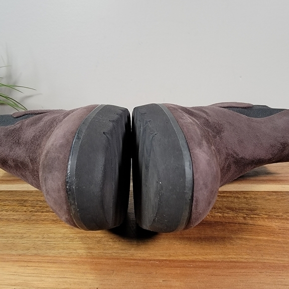 Sacha London Suede Booties with Heels Slip on Chelsea Boots Size 7.5 - Picture 9 of 15